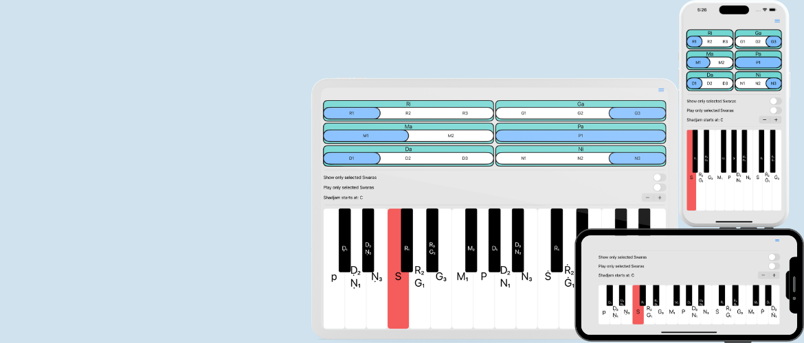 Carnatic Keys App for iOS - Coming soon!